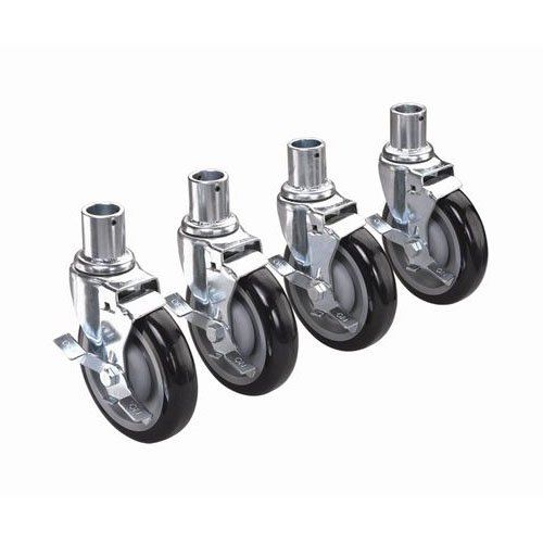 Shelving Casters, 5" Wheels With Brakes, 28-151S by Krowne.