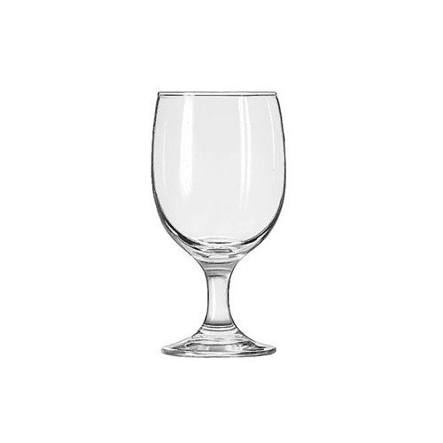 Glass, Water Goblet "Embassy Pattern" 11 1/2 oz, 3711 by Libbey.