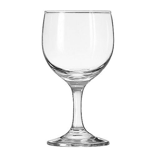 Glass, Round Bowl Wine "Embassy Pattern" 8 1/2 oz, 3764 by Libbey.