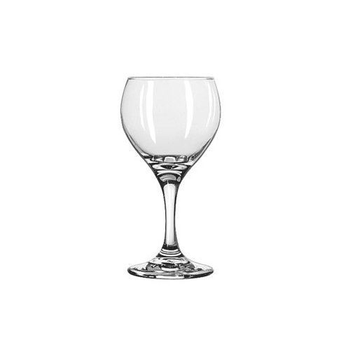 Glass, Round Bowl "Teardrop Pattern"  Wine 8 1/2oz ., 3964 by Libbey.