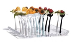 Lot of 13 EACH  -Blossom & Stem Appetizer Cup Stand - Plastic, Clear  (1 EA/CS)