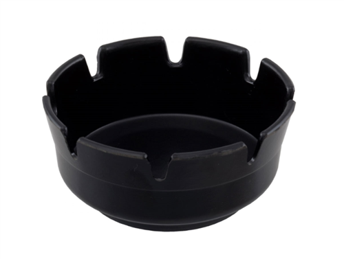 Libertyware Ash Tray, Black Plastic, 3-3/4" dia. - MEL263B