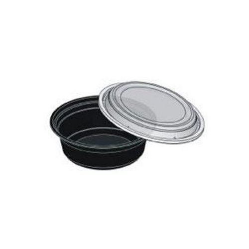 ChefsFirst offers equipment & supplies for restaurants, commercial kitchens, foodservice & manufacturing facilities. Check out our price for this Food Container, 32 oz Disposable Round Plastic With Lids, 120/Case - Black/Clear, HDRO32by Maple Trade