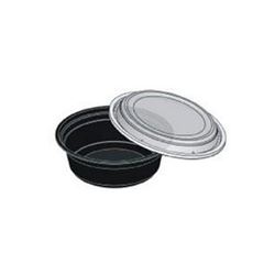 ChefsFirst offers equipment & supplies for restaurants, commercial kitchens, foodservice & manufacturing facilities. Check out our price for this Food Container, 16 oz Disposable Round Plastic With Lids, 120/Case - Black/Clear, RO16B by Maple Trade