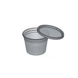 Soup Container, 16 oz Disposable Plastic With Lids, 240/Case - Clear, SC16 by Maple Trade.