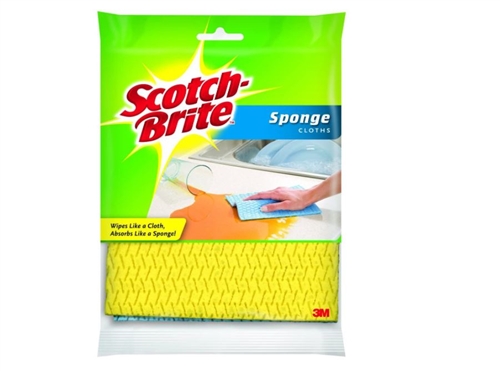 3M Sponge Cloth 6.8"x7.8" 2Pk - 9055