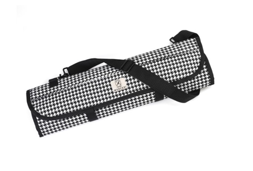 Mercer Tool Knife Roll, 21" x 8" x 1" Rolled, Hounds Tooth, 7 Elastic Pockets - M30007HT