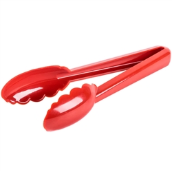 Tongs, 9 1/2" High Temp Plastic Red - M35100RD by Mercer Tool.