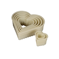 Dough Cutter Set, Fluted Heart Shapes 7 Pc- M35506 by Mercer Tool.