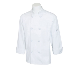 Mercer Chef Coat White w/Knot Button Large - M60012WHL