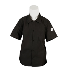 Mercer Unisex Cook Shirt Black Large - M60200BKL