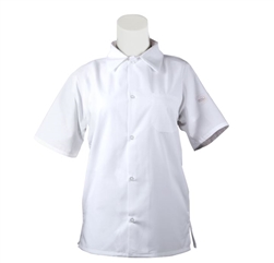 Mercer Unisex Cook Shirt Mesh Back White 2X - M60200WH2X