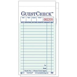Guest Check, Duplicate Sheets Green 50/BK, 50BK/CS, G6000 by National Checking.
