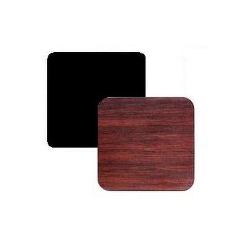 Table Top, 24" x 24" Square, Reversible Mahogany/Black Laminate, MB2424 by Oak Street.