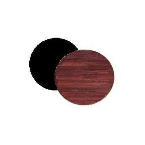 Table Top, 24" Round, Reversible Mahogany/Black Laminate, 24RARRMB by Oak Street.