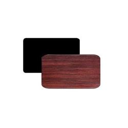 Table Top, 30" x 42" Rectangular, Reversible Mahogany/Black Laminate, MB3042-M-B by Oak Street.