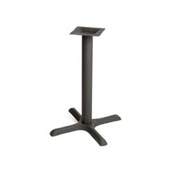 Table Base,  22" x 22" "X Style" Steel Column Base - Black, B22-STD by Oak Street.