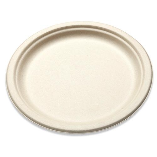 Paper Plate, 6" Natural Brown Fiber - Case of 1,000, BGW-06 by Papercraft.