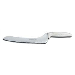Knife, Sandwich 9" Stainless Steel With Scalloped Edge - White Polypropylene Handle, S163-9SC-PCP by Dext