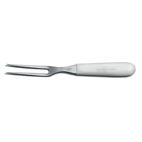 Chef's/Pot Fork, 10" Stainless Steel With White Polypropylene Handle, S203PCP by Dexter-Russell.