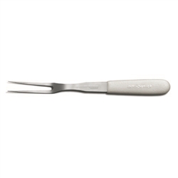 Chef's/Pot Fork, Stainless Steel With White Polypropylene Handle, S205PCP by Dexter-Russell.