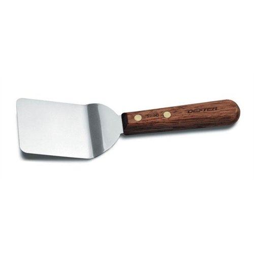 Spatula, Mini 2 1/2" Offset Stainless Steel With Rosewood Handle, S240 by Dexter-Russell.