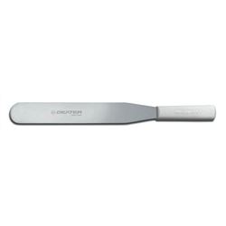 Spatula, Icing 10" Stainless Steel, White Polypropylene Handle, S284-10 by Dexter-Russell.