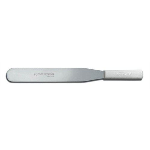 Spatula, Icing 10" Stainless Steel, White Polypropylene Handle, S284-10 by Dexter-Russell.