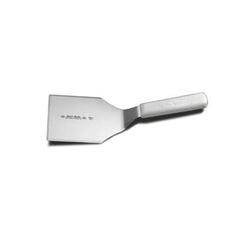 Spatula, 5" x 4" Heavy Beveled Edge, Stainless Steel, White Polypropylene Handle, S285-4 by Dexter-Russel