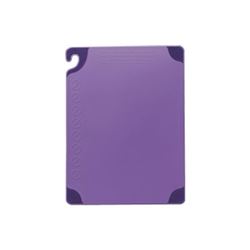 Cutting Board, "Saf-T-GripÂ®" Allergen Saf-T-Zone 12" x 18" x 1/2" - Purple, CBG121812PR by San Jamar.