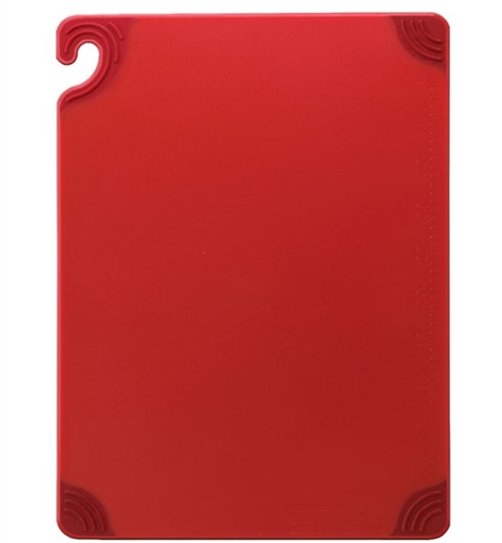 San Jamar Saf-T-Grip Cutting Board 12"x18" Red - CBG121812RD