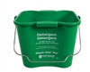 San Jamar Kleen Pail 8qt-Green, Trilingual - KPP256GN