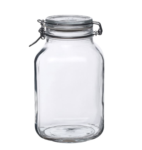 Steelite Fido Jar 102-3/4oz Clear w/Gasket - 4949Q452