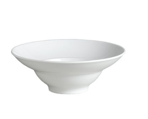 Bowl, 9 1/2" Soup/Pasta Elegant Swirl Rim "Alvo Pattern" Plain White, 9300-C510 by Steelite.