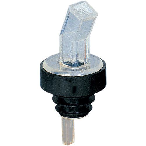 Pourer, "Ban-M " Screened Pourer - Clear with Black Collar, 313-00 by Spill-Stop.