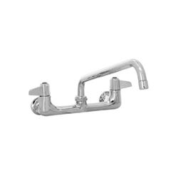 T & S Brass Equip Faucet, Wall Mounted, 12" Swivel Spout/Nozzle Model 5F-8WLX12.
