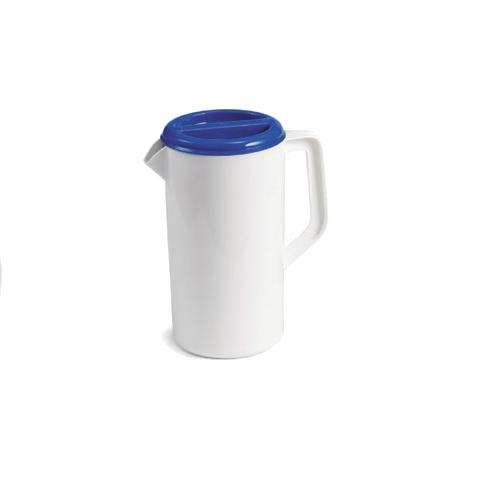 Pitcher, Plastic 2 1/2 Qt. With 3 Way Blue Lid, 144W by TableCraft.