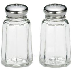 Salt/Pepper Shaker, Paneled Glass, S/S Top, 1 oz, 150SP by TableCraft.