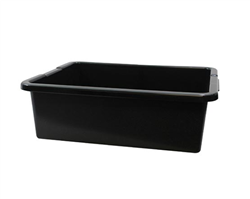 TableCraft Tote Box, Heavy Duty, Black - 1557B