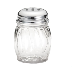 TableCraft Cheese Shaker 6oz Slotted Top, Glass - 260SL
