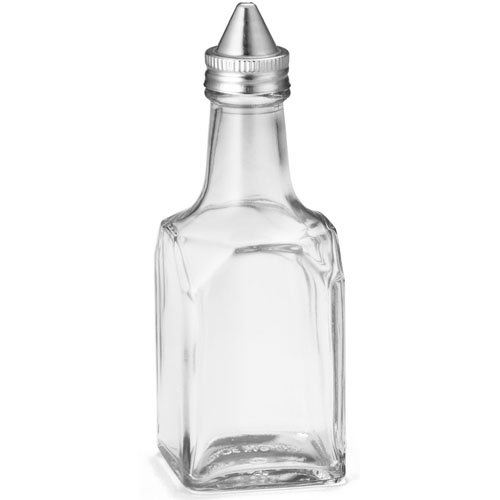 Cruet, Square Glass Oil & Vinegar Dispenser, 6 oz, 600 by TableCraft.