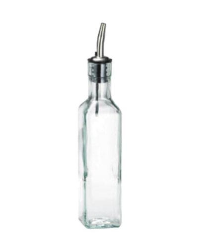 TableCraft Bottle 8-1/2oz Square Green Glass - 9085