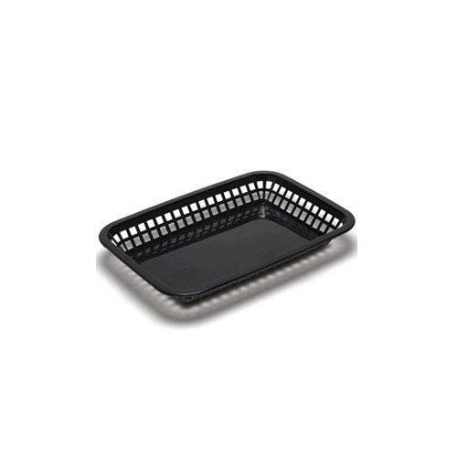 Basket, Mas Grande Platter Plastic 11 3/4" x 8 1/2" x 1 1/2" - Black, C1079BK by TableCraft.