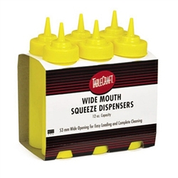 Squeeze Bottle Dispenser, Mustard 16 oz, C11663-M by TableCraft.