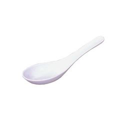 Soup Spoon, Asian Style Ceramic White 1Dz - 22802 by Town.