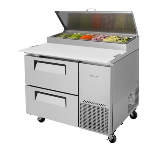 Turbo Air Refrigerated Counter, Pizza Prep Table - TPR-44SD-D2-N