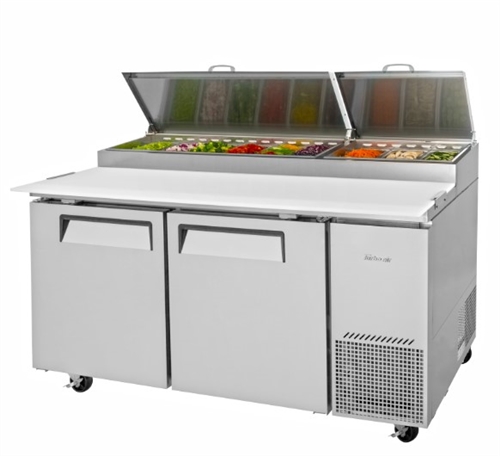Turbo Air Refrigerated Counter, Pizza Prep Table - TPRâ€67SDâ€N