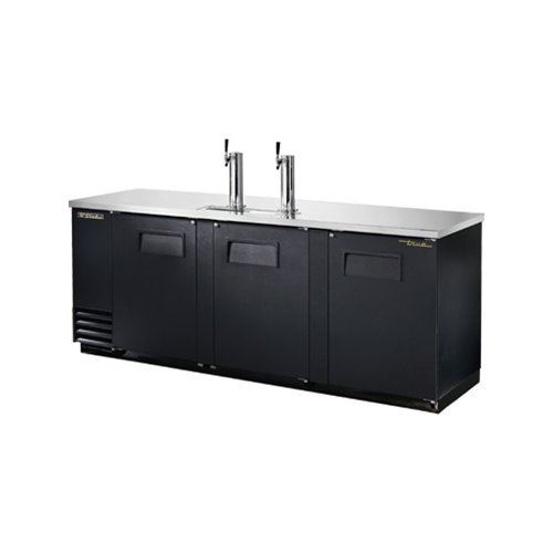 Refrigerator, Draft Beer Cooler 3 Door 2 Tower - Black, TDD-4-HC by True.