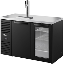 Refrigerator, Draft Bar Cooler,  2 Door 1 Tower Black - TDR52-RISZ1-L-B-SG-1 by True.