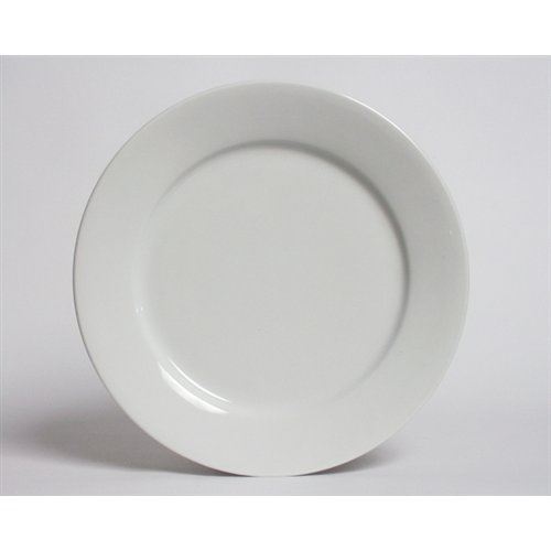 Plate, 7 1/2" Rolled Edge, Plain Porcelain White "Alaska Pattern", ALA-074 by Tuxton.